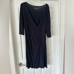 Soft surroundings navy blue knit dress 1X